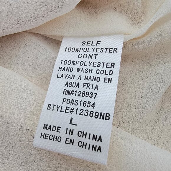 BLVD Collection Top Women's Layer Tunic‎ Ivory With Pale Pink Undertone Sz L EUC - Picture 8 of 10